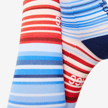 Load image into Gallery viewer, women's Blue Mini-Stripe - Compression Socks